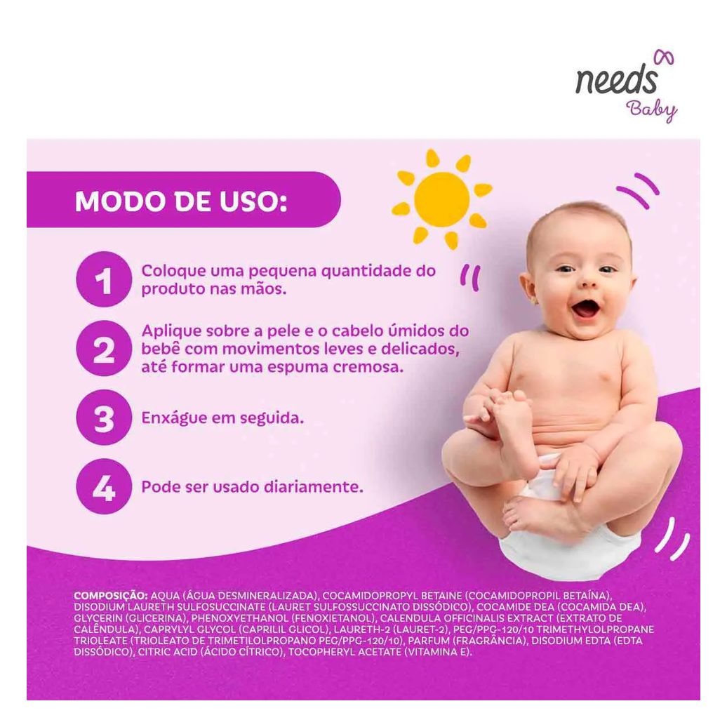 Sabonete de Glicerina Líquido Needs Baby Algodão 200ml