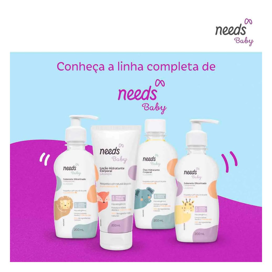 Óleo Hidratante Corporal Infantil Needs Baby Algodão 200ml