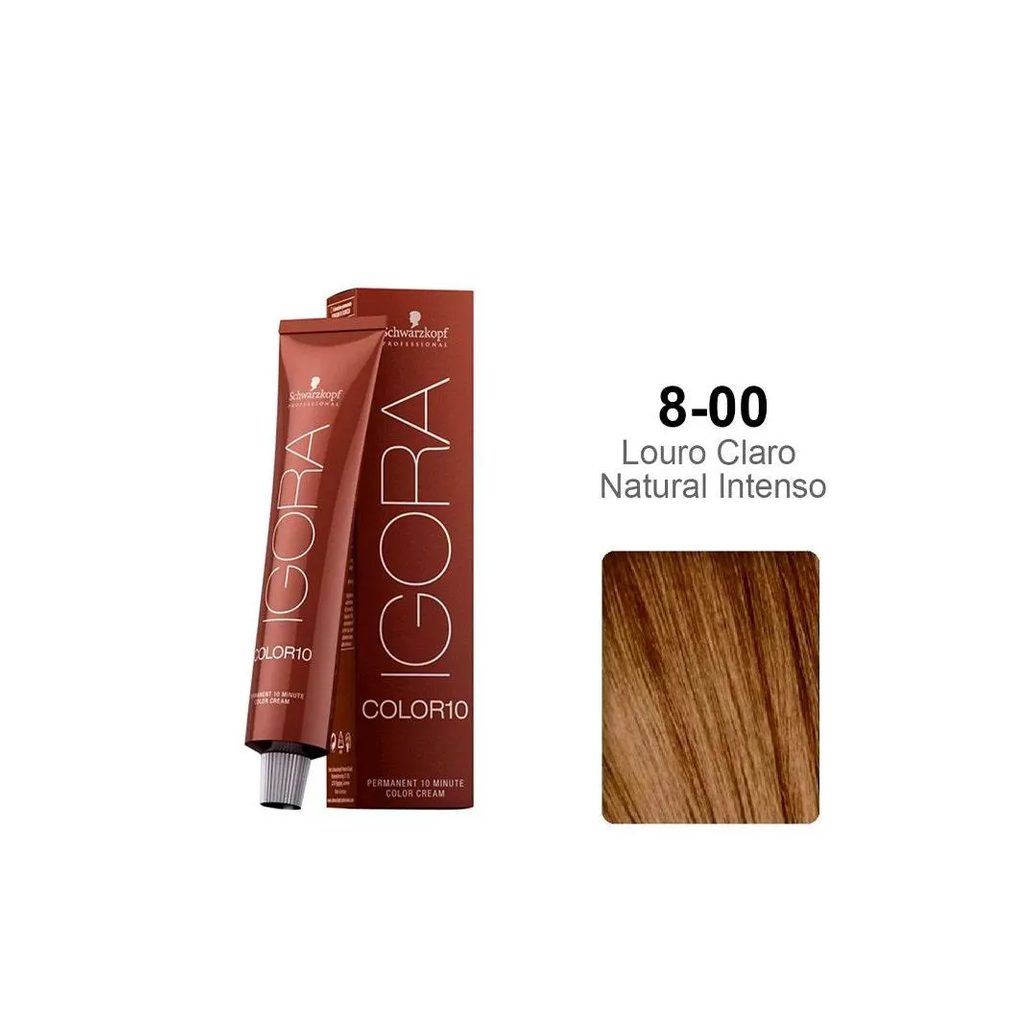 Tintura Schwarzkopf Igora Color 10 8.00 Louro Claro Natural Intenso