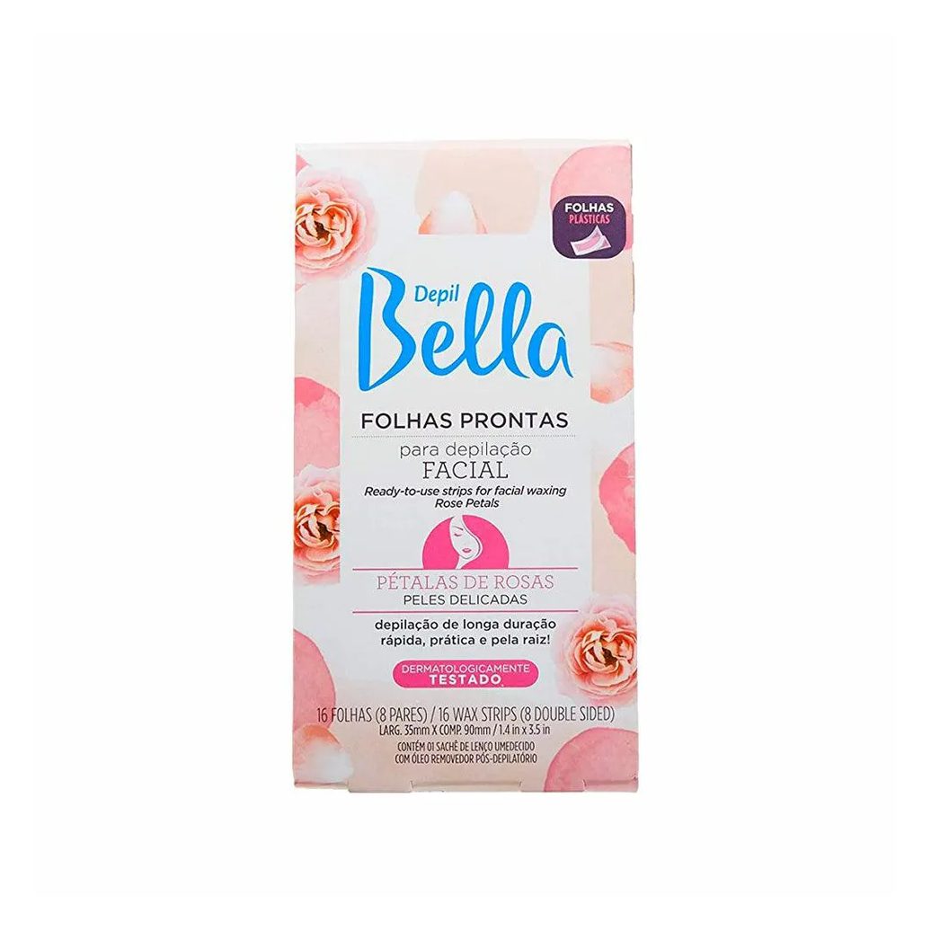 Folhas Prontas para Depilação Facial Depil Bella Pétalas 16fls