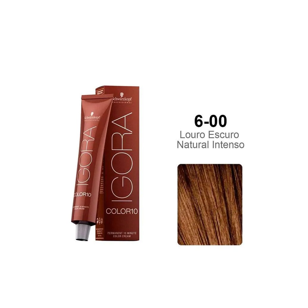 Tintura Schwarzkopf Igora Color10 6.00 Louro Escuro Natural Extra