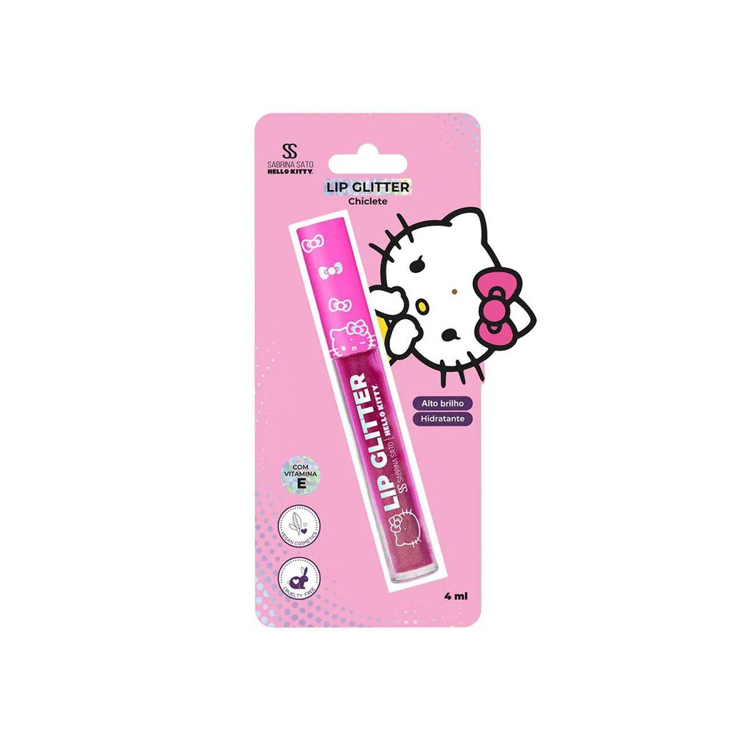 Lip Glitter Sabrina Sato Hello Kitty - Chiclete 4ml