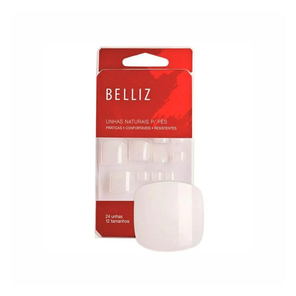Unhas Postiças para Pés Belliz Naturais