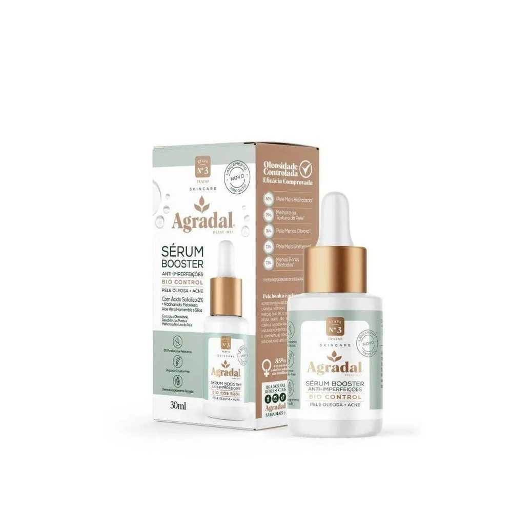 Sérum Facial Booster Agradal Antioleosidade Bio Control 30ml