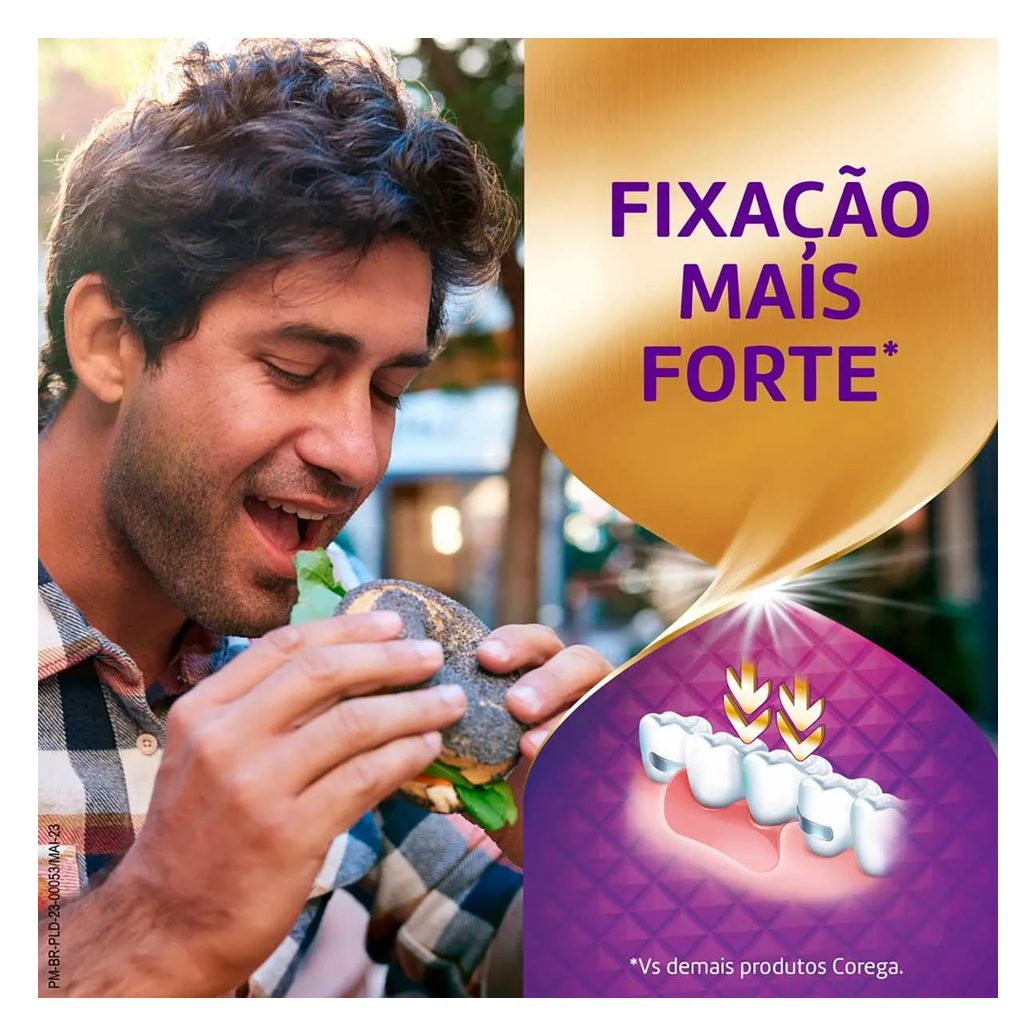 Creme Fixador de Dentadura Ultra Corega Max Fixação + Bloqueio Sem Sabor 70g