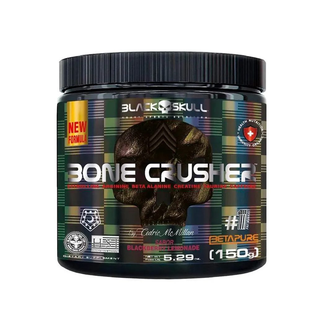 Pré-treino Black Skull Bone Crusher Blackberry Lemonade 150g