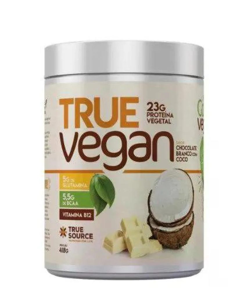 Proteína Vegetal True Source True Vegan Chocolate Branco com Côco 418g