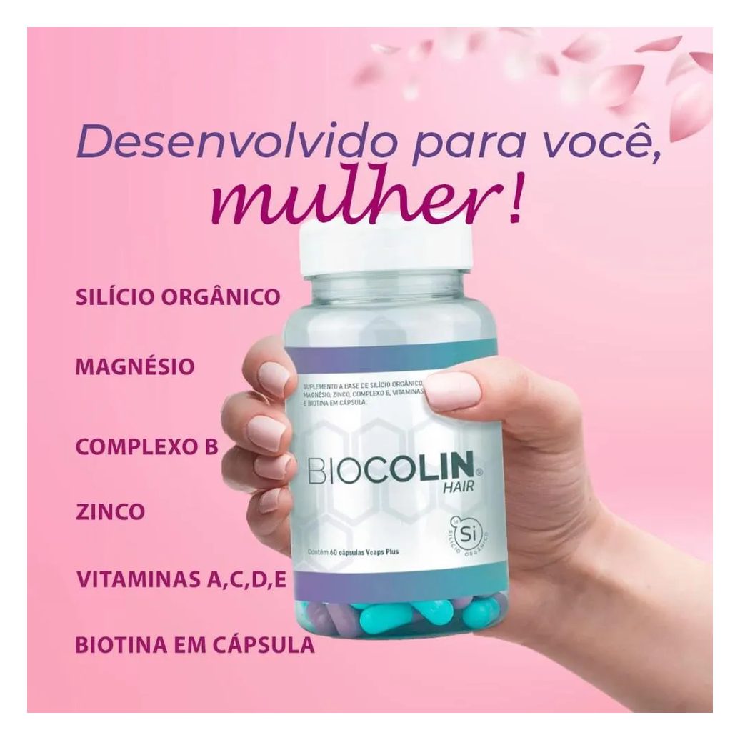 Biocolin Hair Central Nutrition 500mg com 60 cápsulas