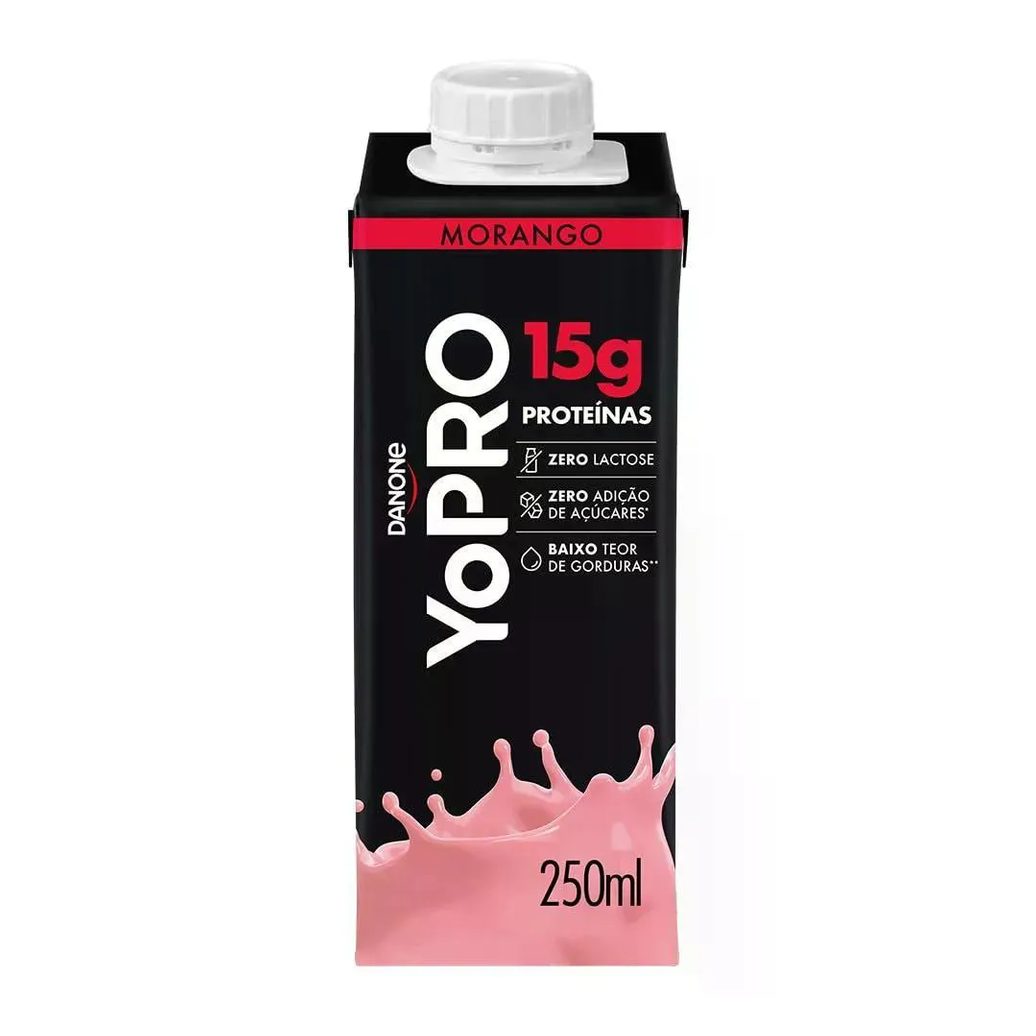 Shake Proteico Danone Yopro Proteína 15g Morango 250ml