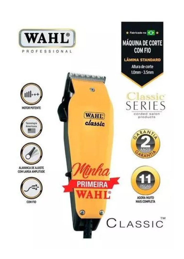 Máquina de Cortar Cabelo Classic 220v Wahl