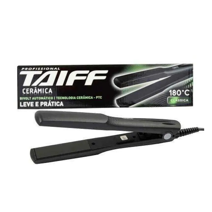 Prancha Taiff Clássica Chapinha Cerâmica 180 C Preto Bivolt