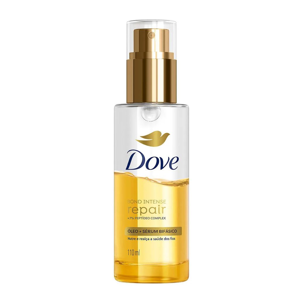 Kit Dove Bond Intense Repair Shampoo Petídeo Complex + Condicionador + Máscara de Tratamento + Óleo Sérum Bifásico Finalizador