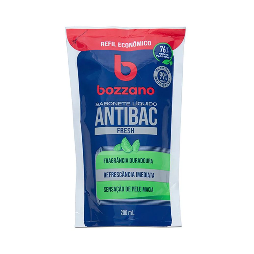 Refil Sabonete Líquido Bozzano Antibac Fresh 200ml