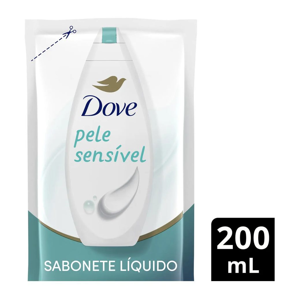 Refil Sabonete Líquido Dove Pele Sensível com Glicerina 200ml