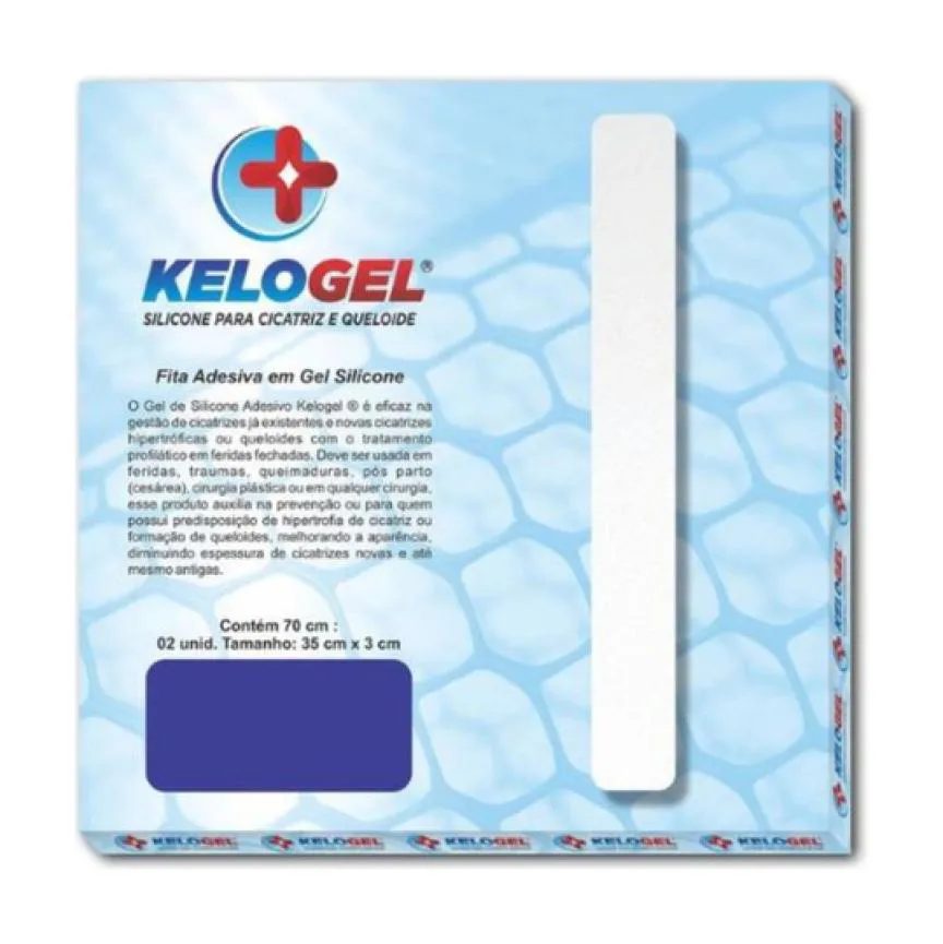 Fita Gel de Silicone para Cicatriz Kelogel 70x3cm ( 2 Fitas de 35cm) 1un