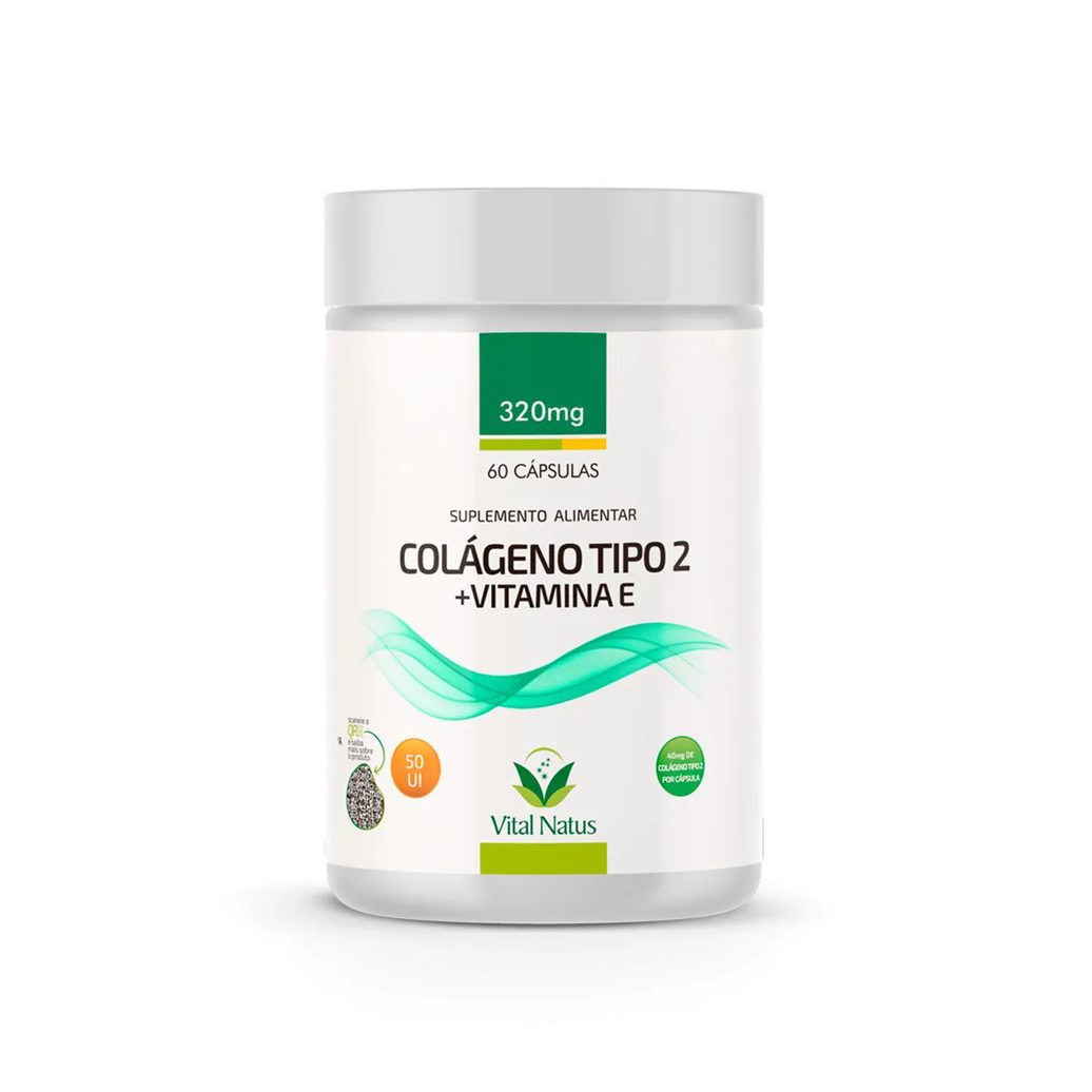 Kit P/ Revender C/ 10 Colágeno Tipo 2 - Uc2 40mg + Vit e - Dores da Artrose - 10x60 Capsulas - Vital Natus