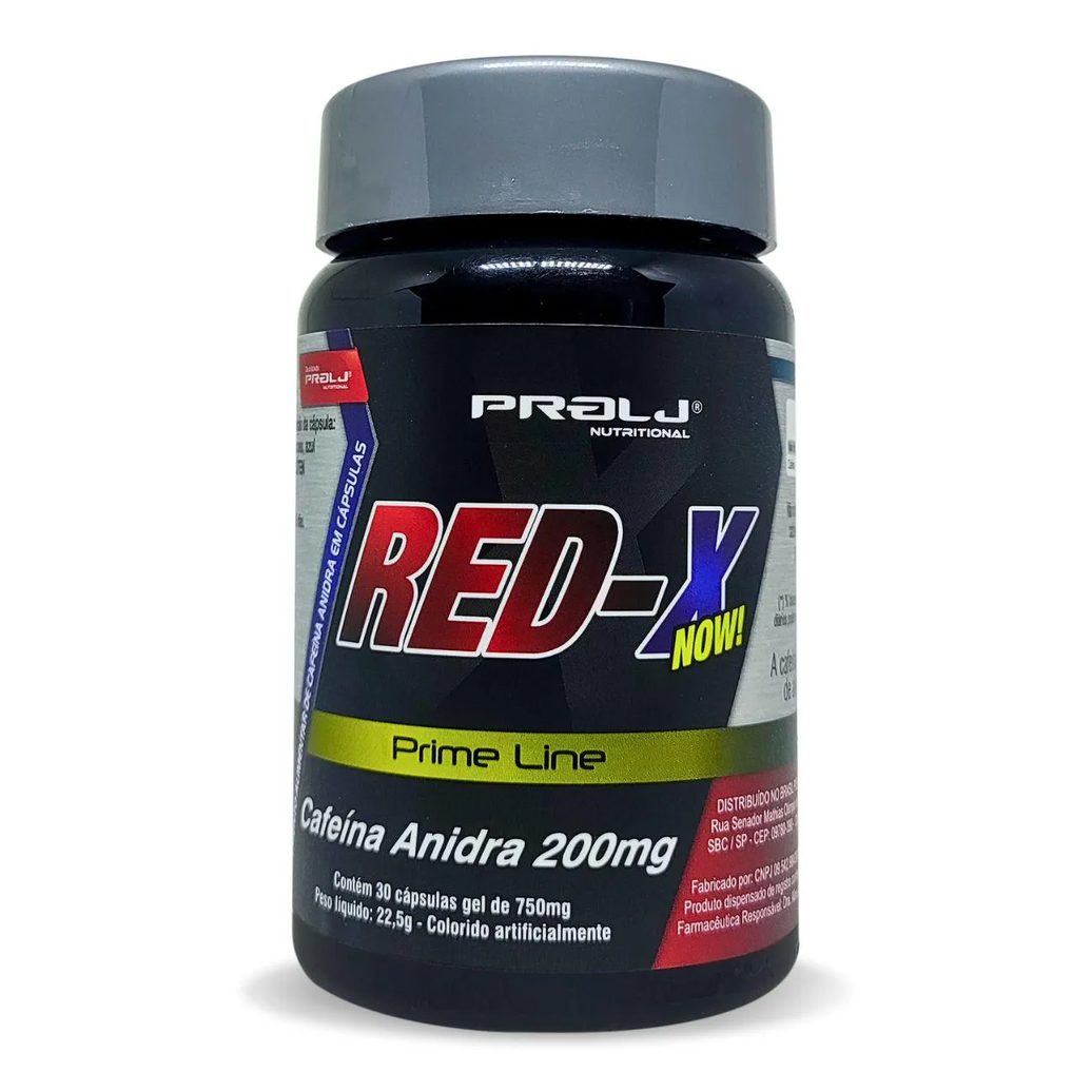 Cafeína Prolj Nutritional Red-X 200Mg 30 cápsulas
