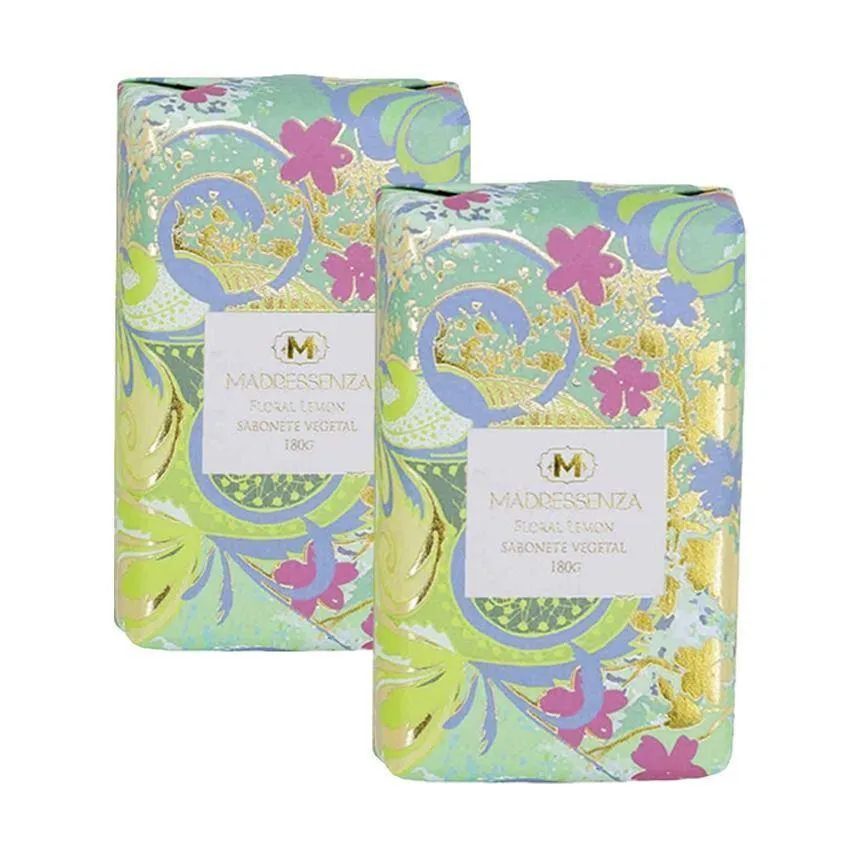 Kit 2 Sabonetes em Barra Floral Lemon Madressenza 180g