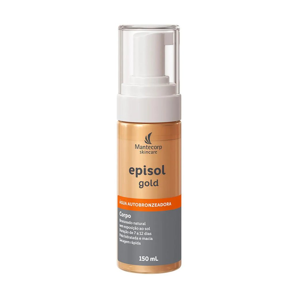 Água Autobronzeadora Corporal Solução Episol Gold Dourado 150ml