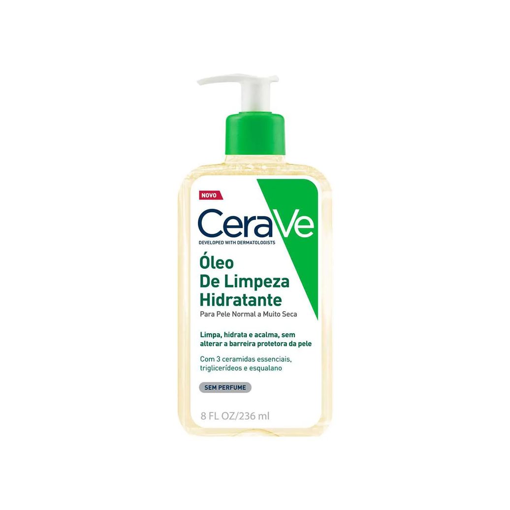 Óleo de Limpeza Hidratante Cerave Remoção de Maquiagem e Hidratação Simultânea 236ml