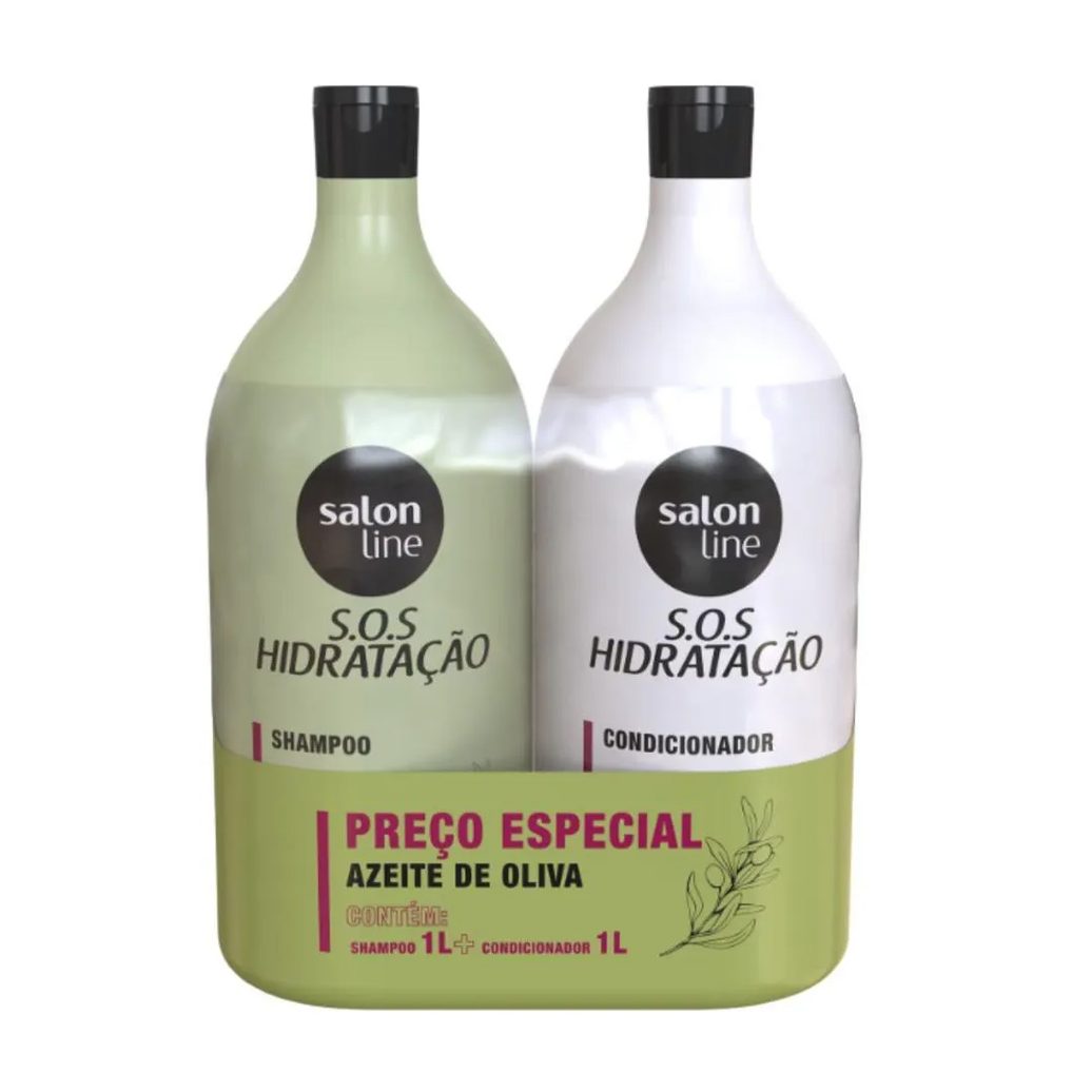Shampoo + Condicionador Salon Line S.o.s Hidratação Azeite de Oliva 1l