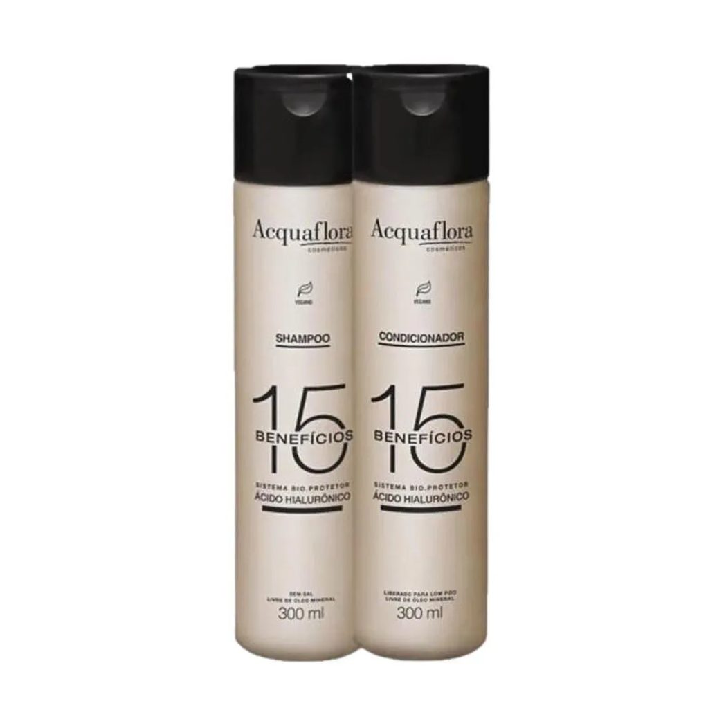 Kit Shampoo + Condicionador Acquaflora 15 Benefícios