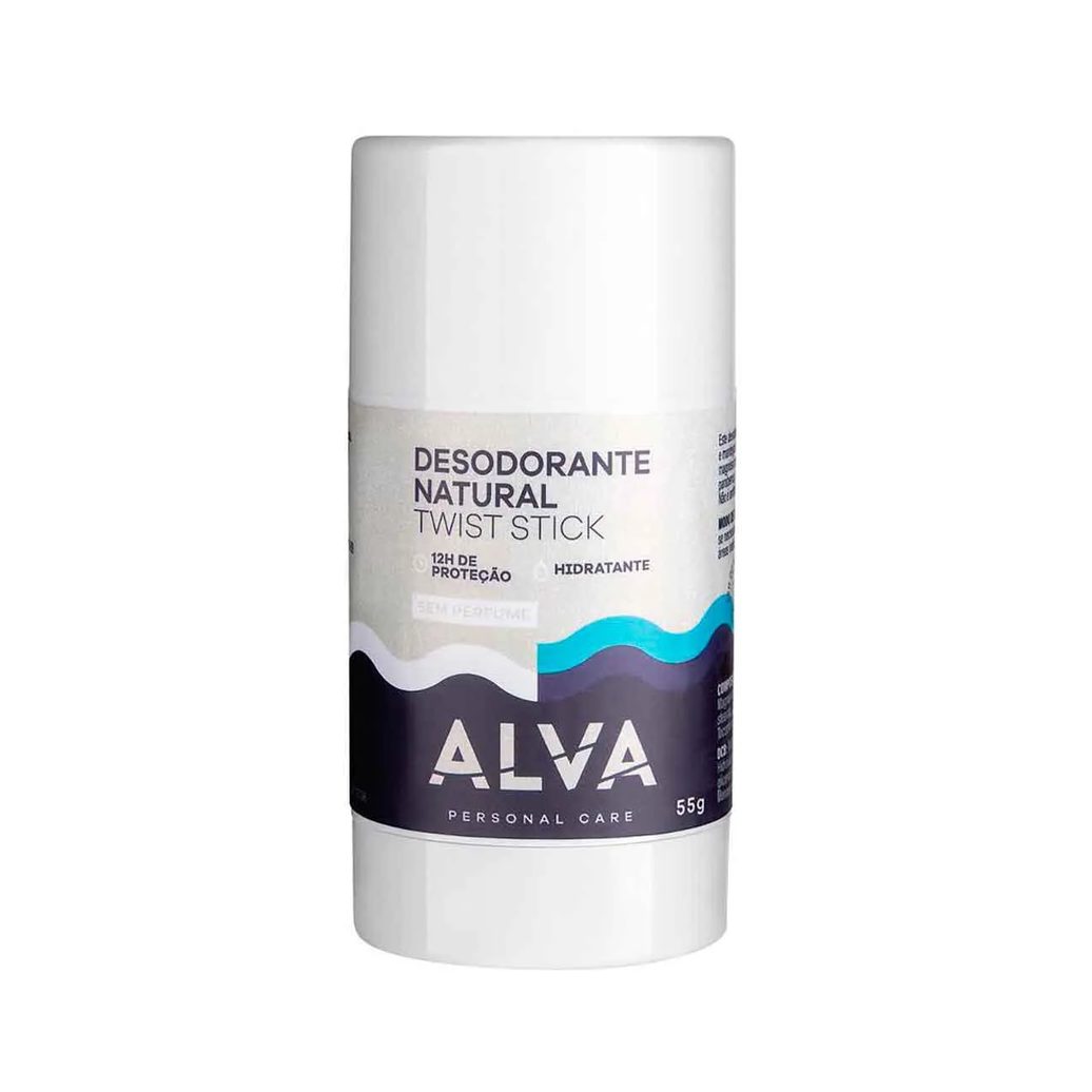 Desodorante Vegano Sem Alumínio Twist Stick Barra Alva Personal Care 12h Sem Perfume 55g