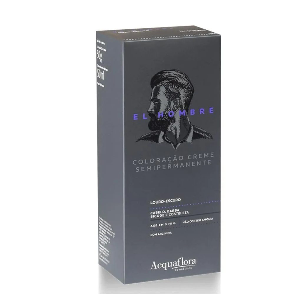 Kit Coloração Creme Semipermanente Acquaflora El Hombre Louro-escuro