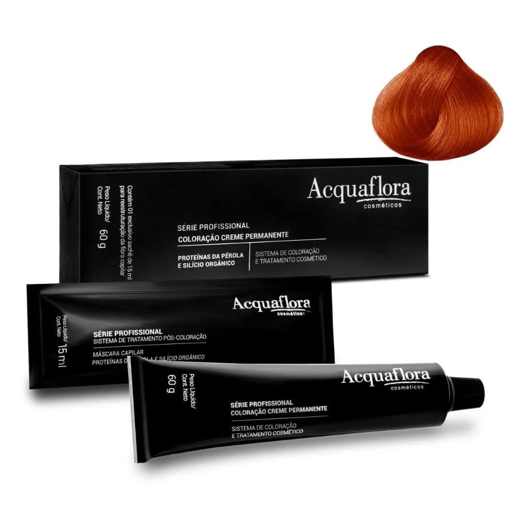 Coloração Creme Permanente Acquaflora 88.446 Louro Claro Cobre Intenso Avermelhado 60g