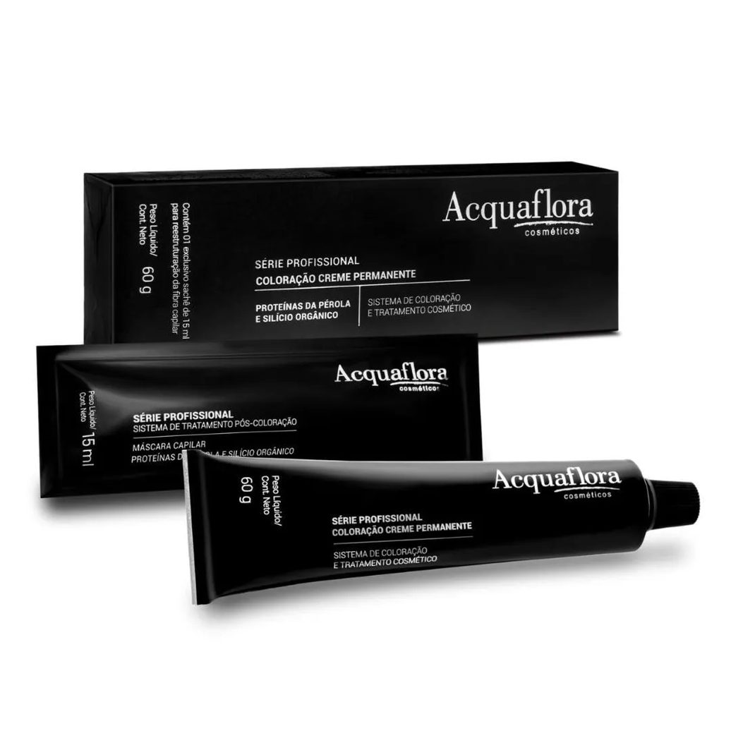 Coloração Creme Permanente Acquaflora 55.664 Castanho Claro Vermelho Intenso Acobreado 60g