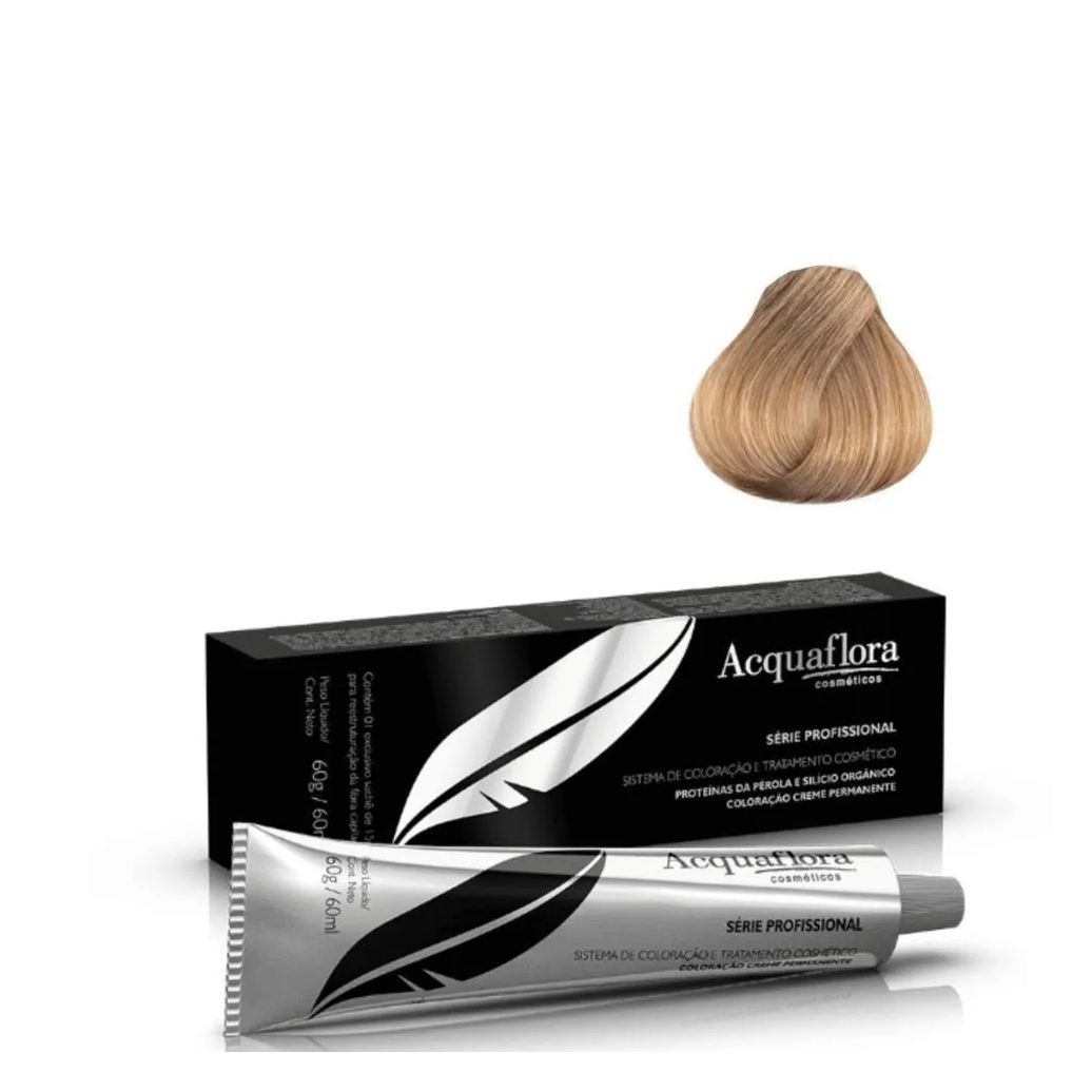 Coloração Creme Acquaflora Vegana 9.0 Louro Muito Claro 60g