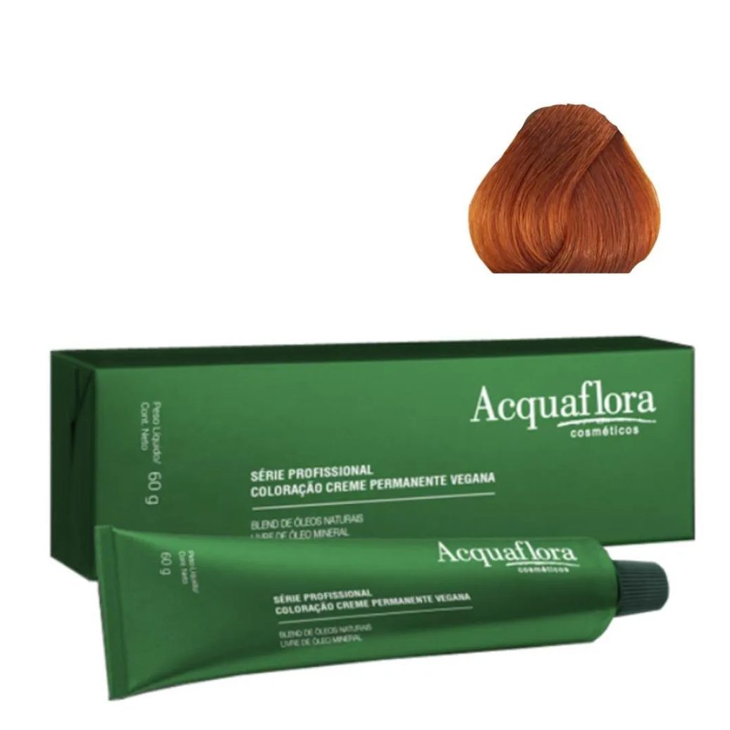Coloração Creme Acquaflora Vegana 8.44 Louro Claro Cobre Intenso 60g