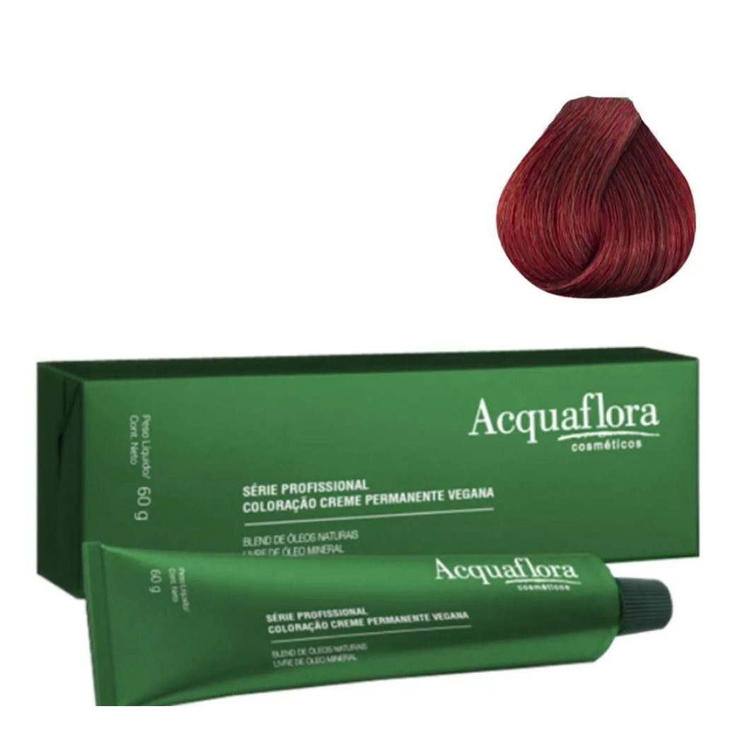Coloração Creme Acquaflora Vegana 77.66 Louro Natural Vermelho Intenso Especial 60g