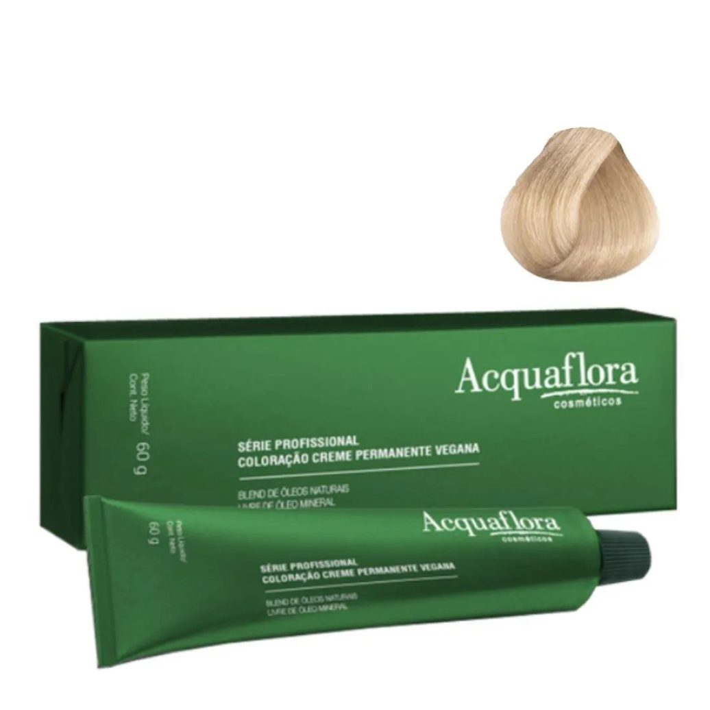 Coloração Creme Acquaflora Vegana 12.1 Superclareador Acinzentado 60g