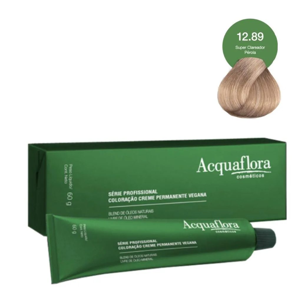 Coloração Creme Acquaflora Vegana 12.89 Superclareador Pérola 60g
