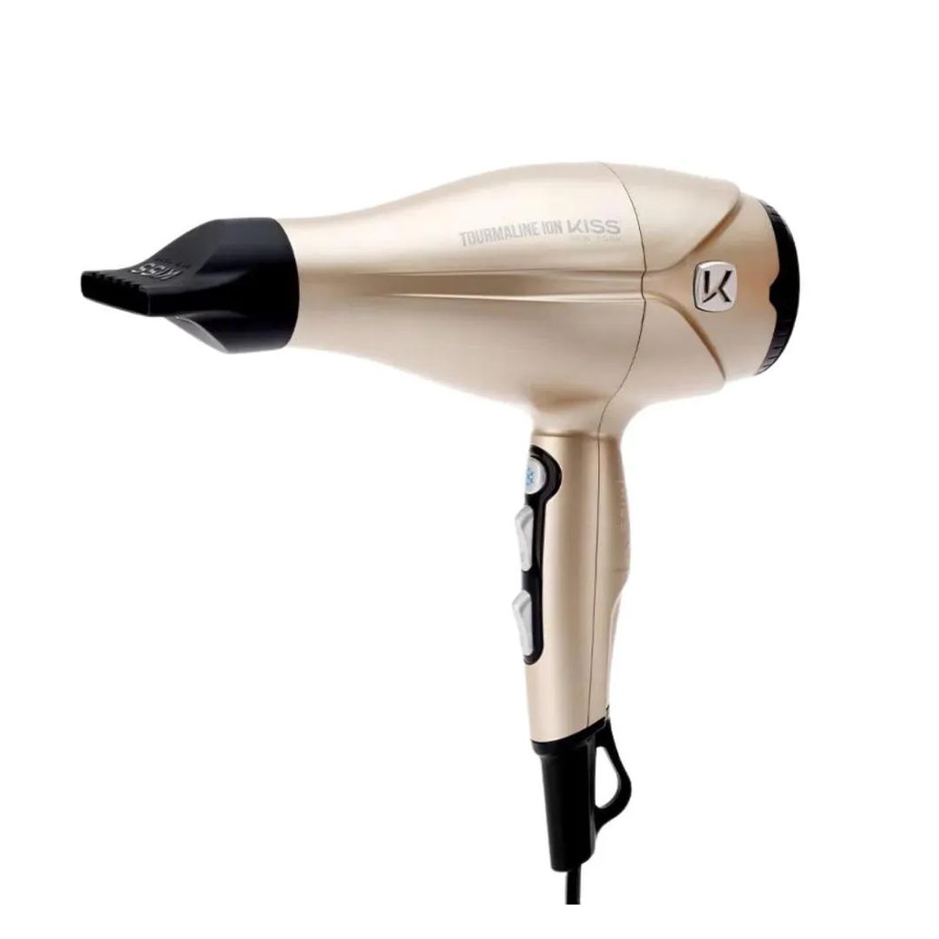 Secador Kiss New York Tourmaline Ion Dourado 2000w 127v Bdp06pbr