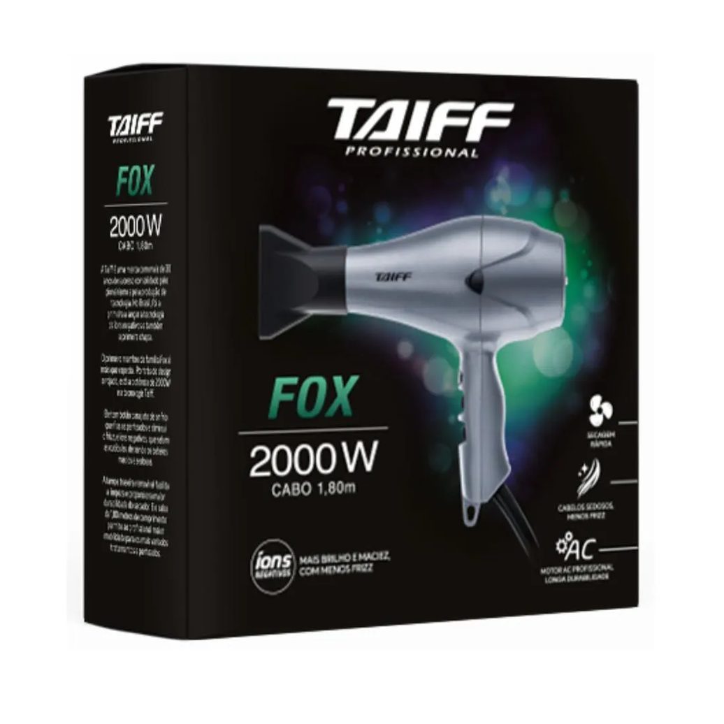 Secador Taiff Fox Prata 2000w 127v