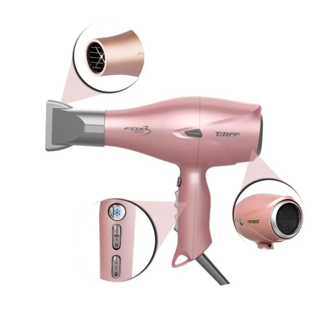 Secador Taiff Fox 3 Soft Rose 2200w 220v