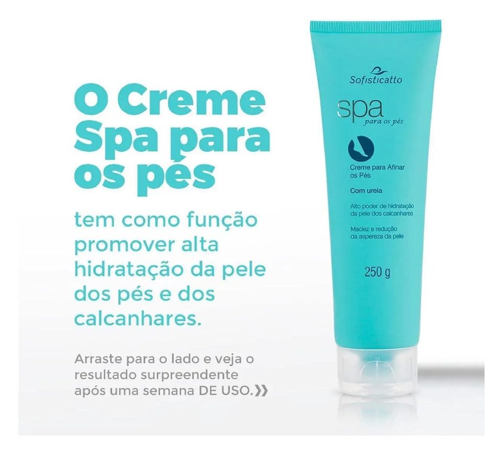 Spa Creme para Afinar os Pés com Uréia 250g Sofisticatto