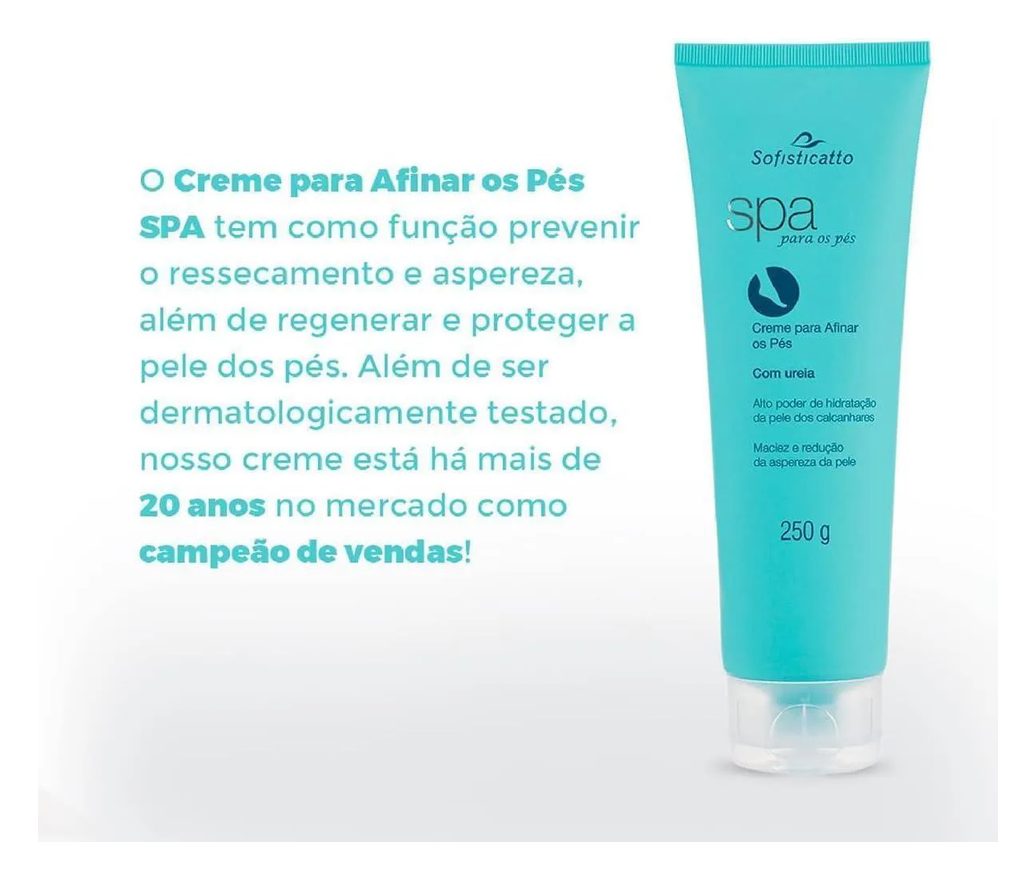 Spa Creme para Afinar os Pés com Uréia 250g Sofisticatto
