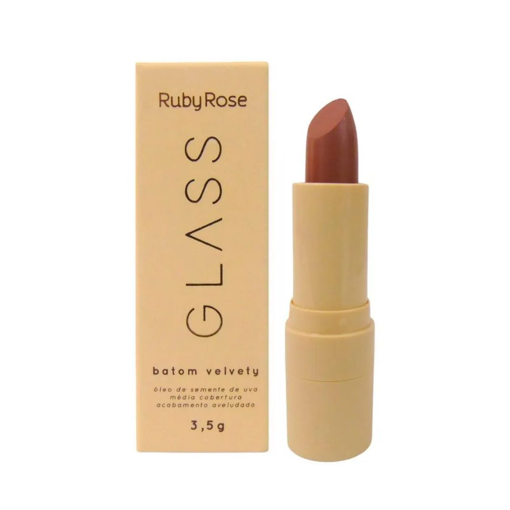 Batom Velvety Ruby Rose Glass Bg01 3,5g