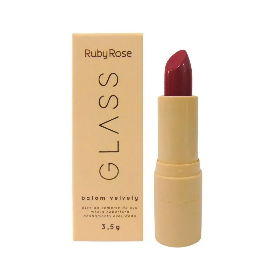 Batom Velvety Ruby Rose Glass Bg04 3,5g
