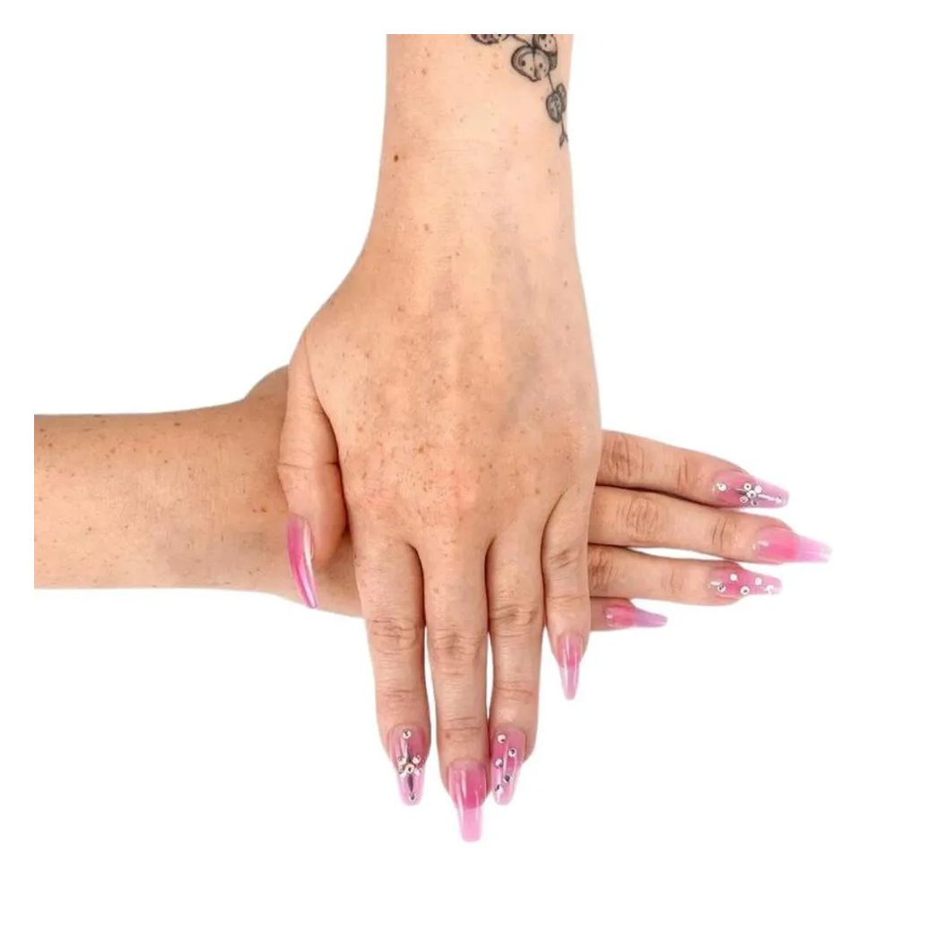 Unhas Postiças Jelly Kiss New York Rosa It Girl Bailarina Longo