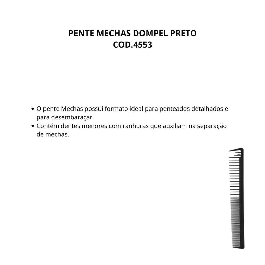 Pente Mechas Dompel Preto Cod.4553