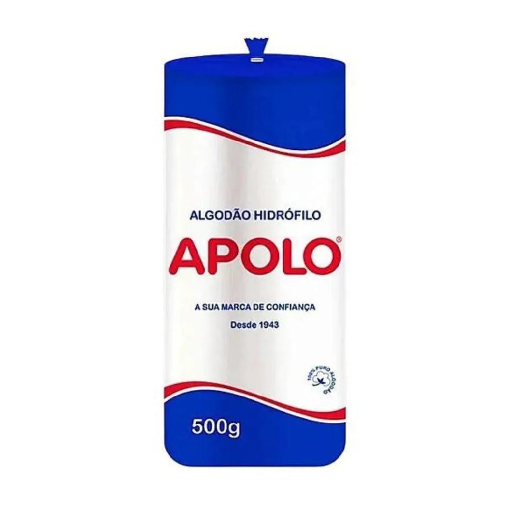 Kit Algodão Hidrófilo Apolo em Rolo 500g C/6