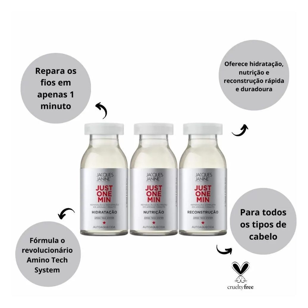 Cronograma Capilar Jacques Janine Just One Min 15ml