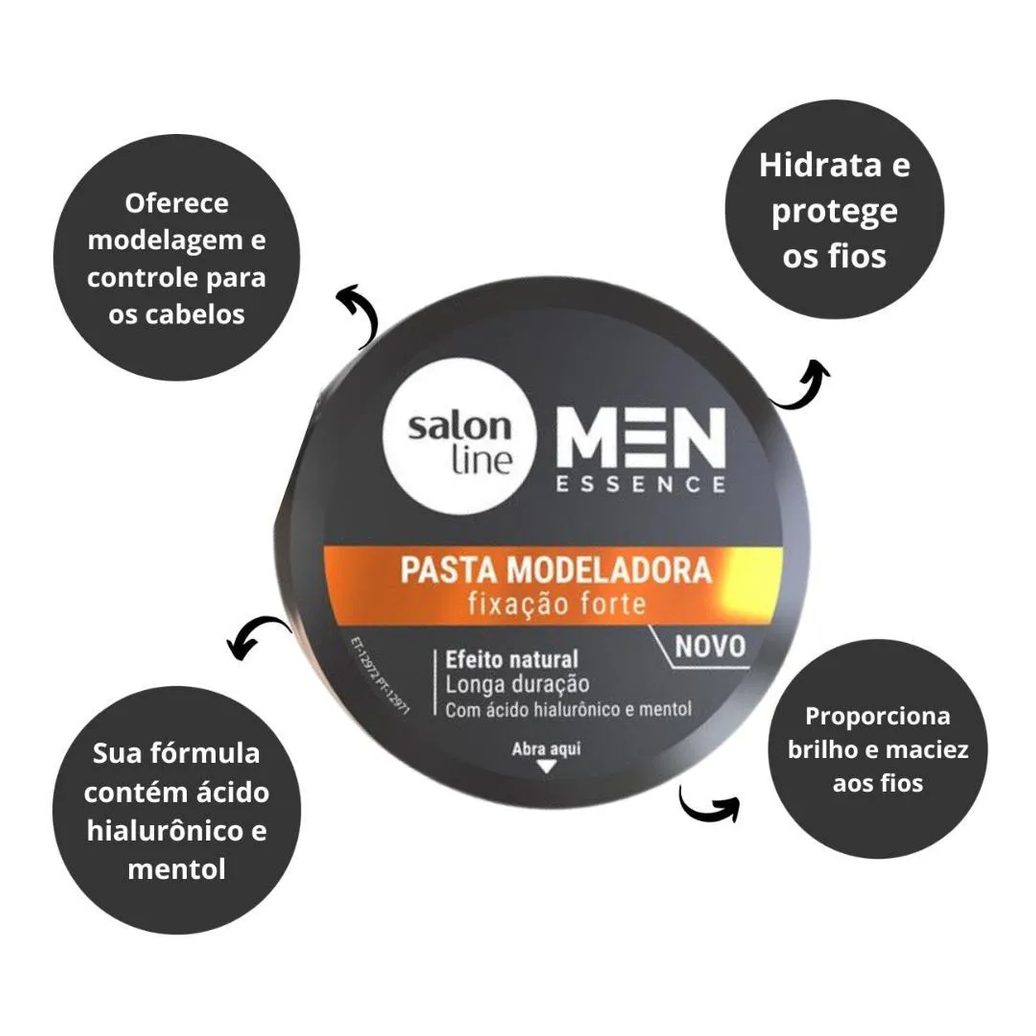 Pasta Modeladora Salon Line Men Essence Efeito Natural 60g