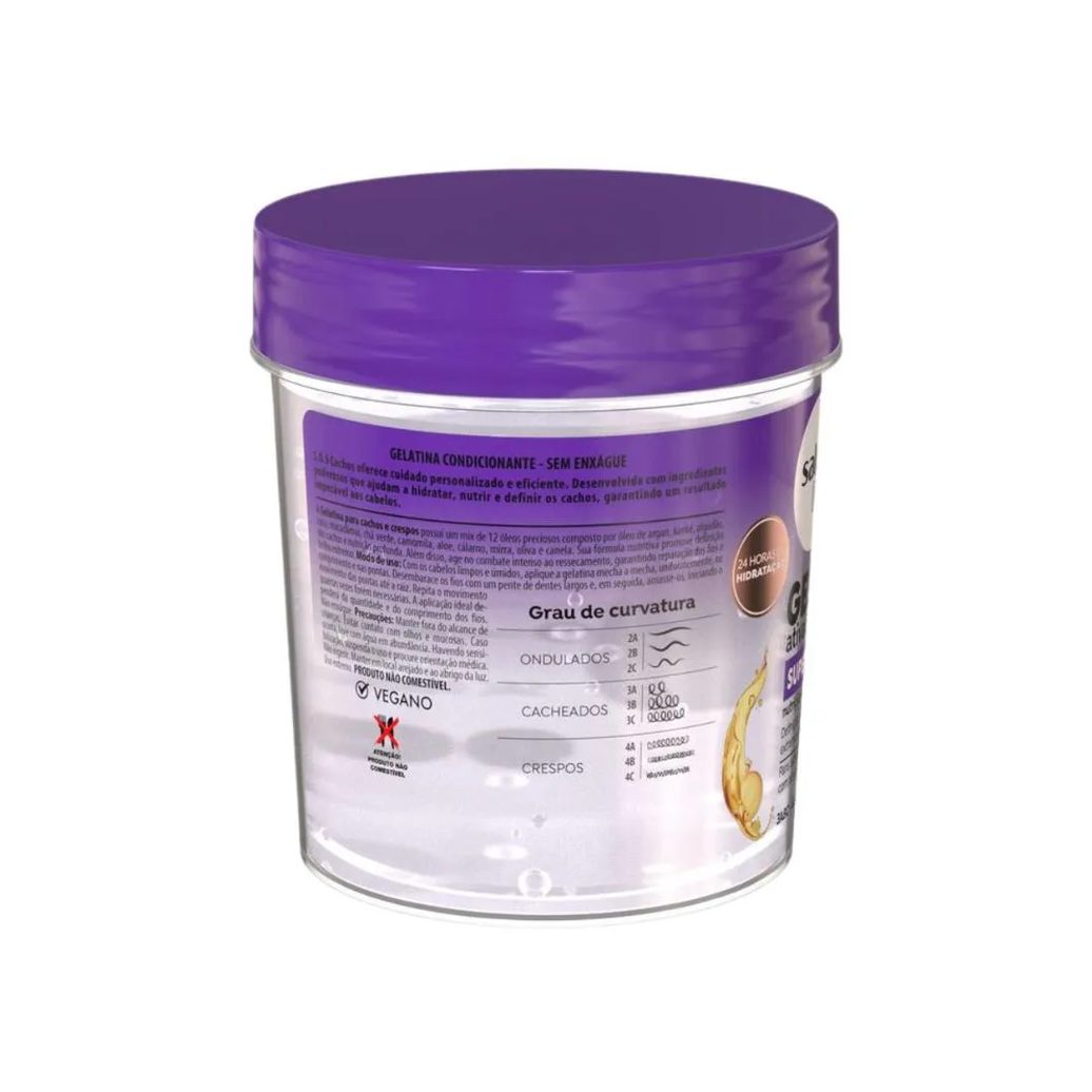 Gelatina Ativadora de Cachos Salon Line Sos Cachos Super Óleos 400g