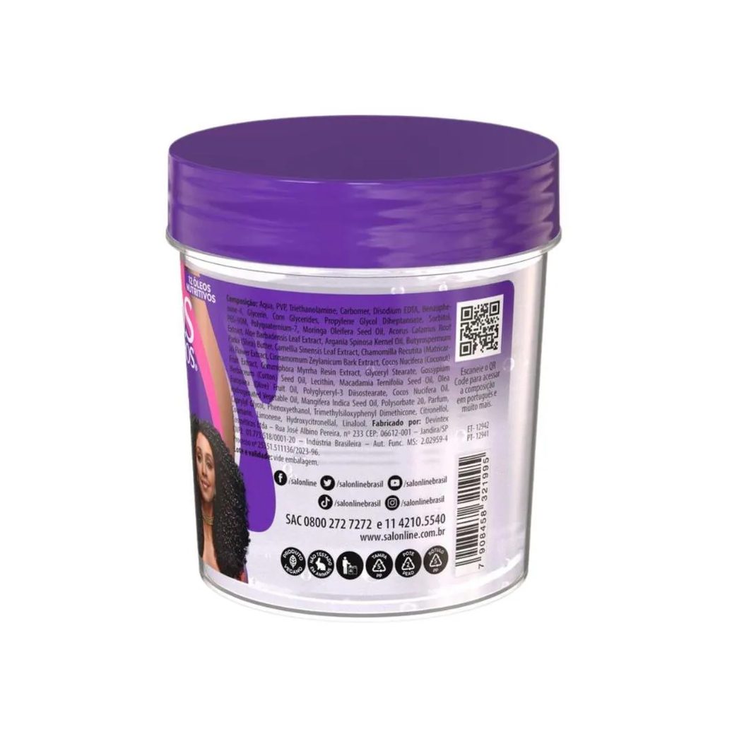 Gelatina Ativadora de Cachos Salon Line Sos Cachos Super Óleos 400g