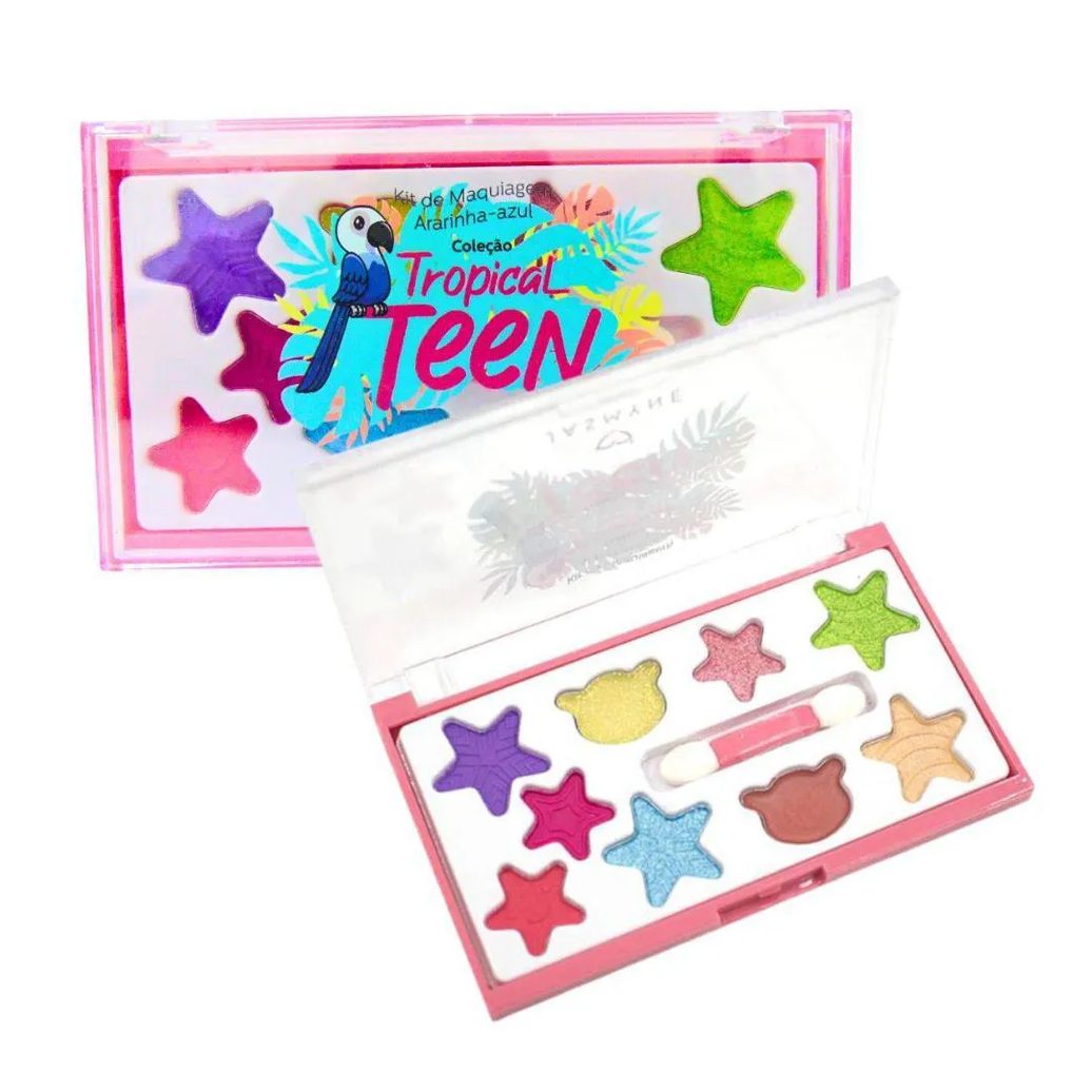 Kit de Maquiagem Jasmyne Tropical Teen Ararinha-azul A 7,65g